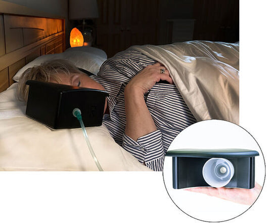 Side sleeper using the Oxyllow System, Side view of the Oxyllow System