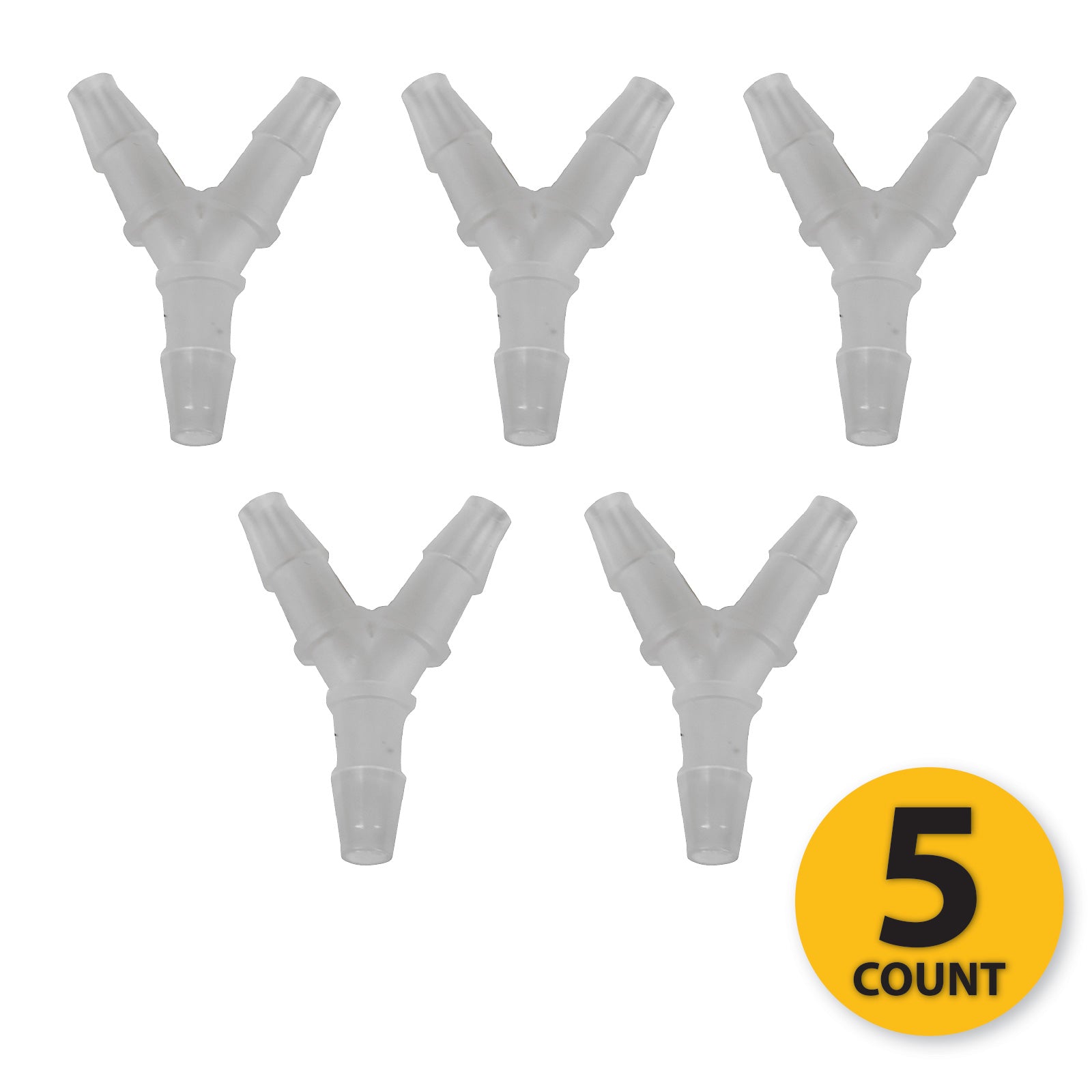 Premium Y-Connector | 5 Count | 3-Way Barbed Design | Secure Fit for Optimal Oxygen Flow | Compatible with Major Respiratory Brands | Durable, Medical-Grade Oxygen Therapy Accessory