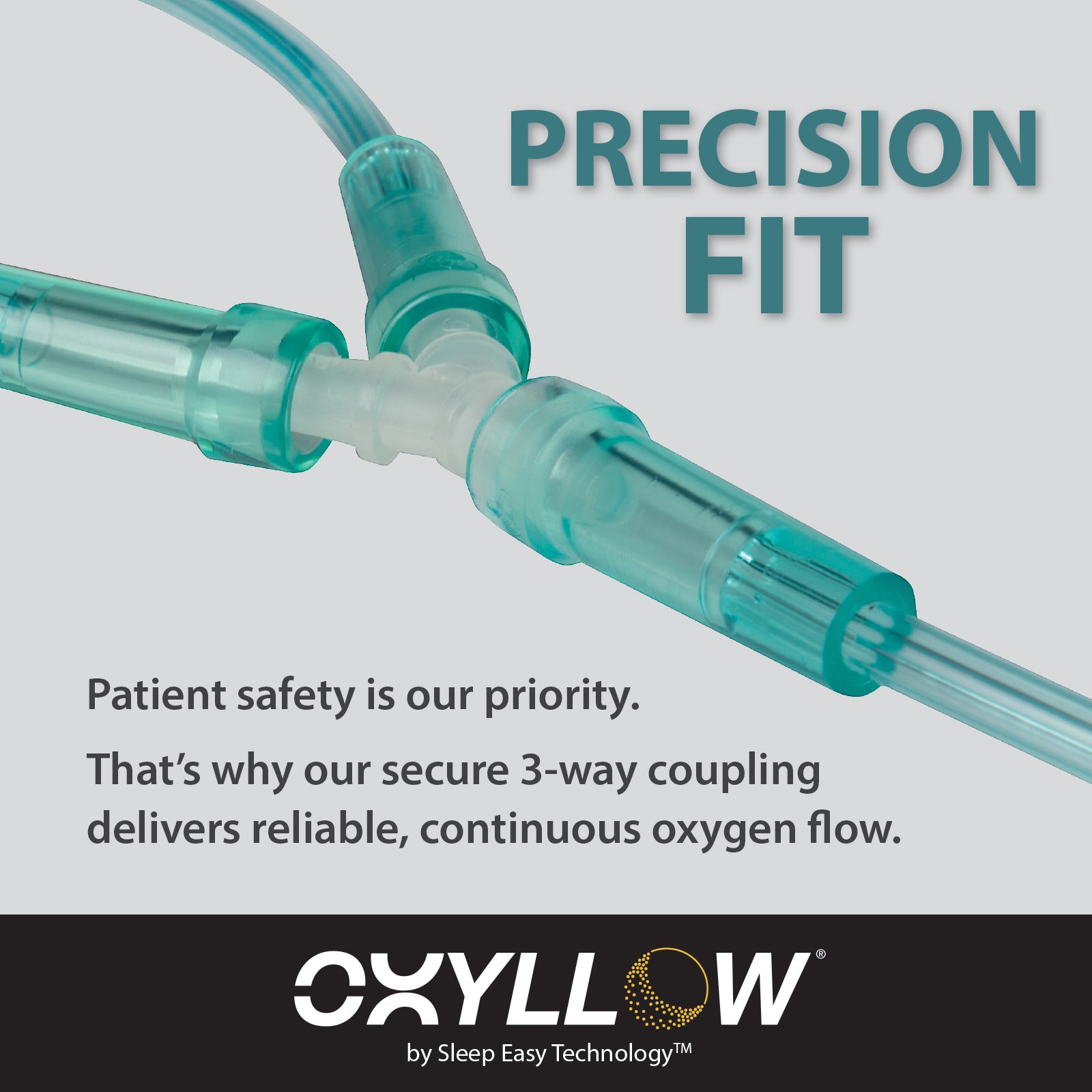 O2 Connector Tube Premium 7 FT Oxygen 3-Count Tubing with Y-Connector| 6-Channel Kink-Re ...